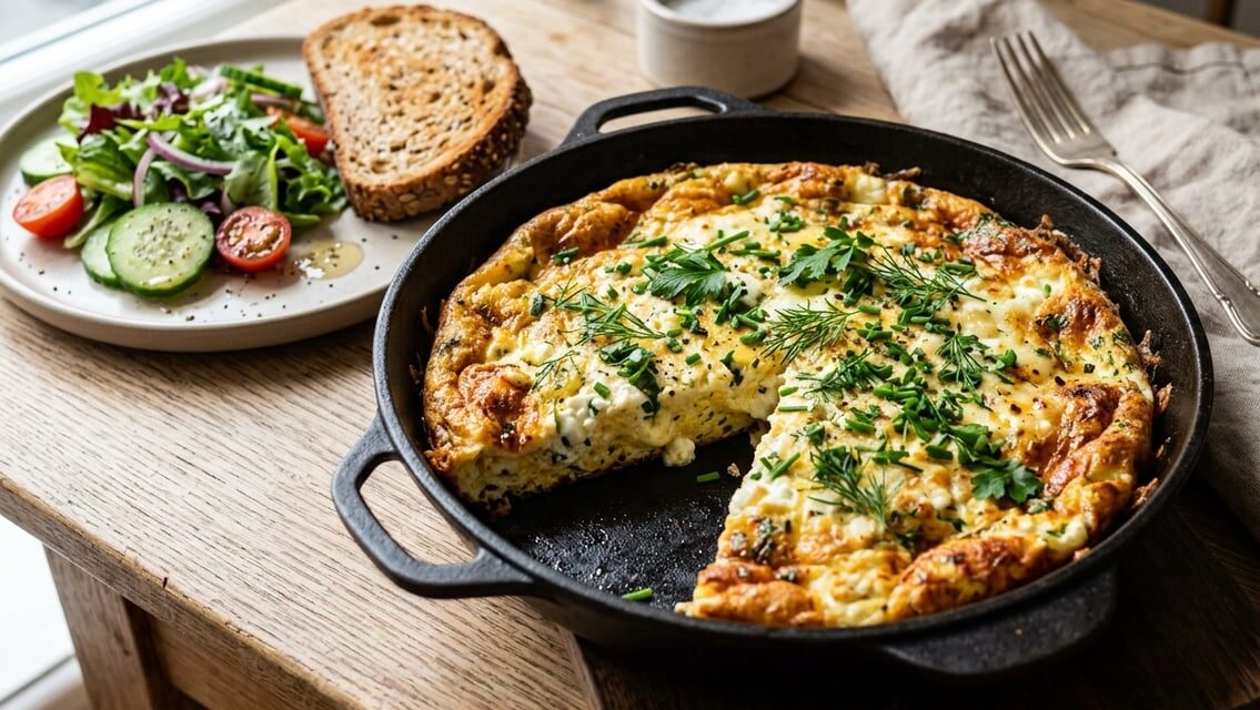 Æggekage med hytteost – nem opskrift til morgenmad eller frokost