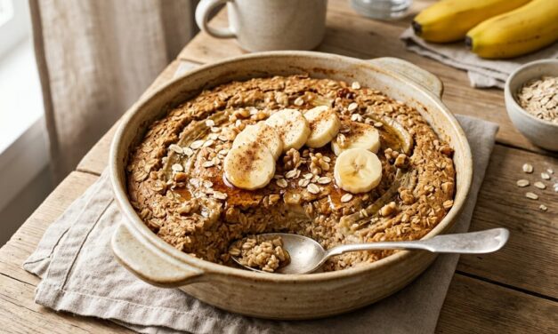 Bagt havregrød med banan – nem opskrift til morgenmad