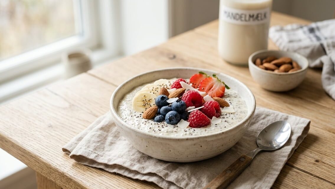 Chiagrød med mandelmælk – nem opskrift til morgenmad