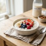 Chiagroed med mandelmaelk nem opskrift til morgenmad