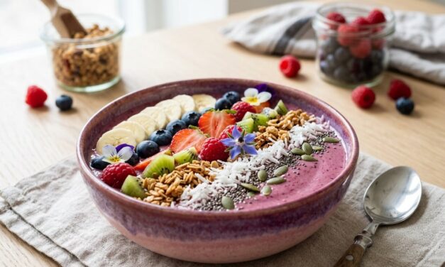 Smoothie bowl – nem opskrift og idéer til topping
